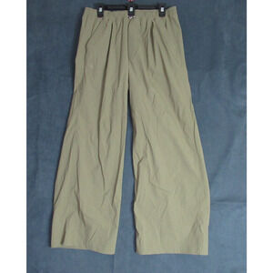 Under Armour Pants Womens Medium Green Track Wide Leg Athletic Lightweight NWT